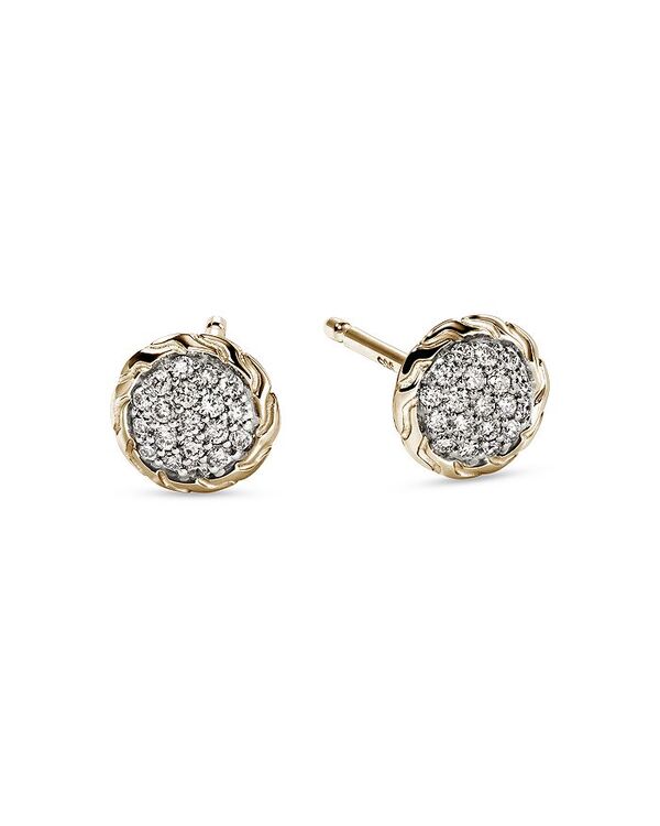 ジョン・ハーディー レディース アクセサリー ピアス・イヤリング JOHN HARDY JH Essentials 14K Yellow Gold Diamond Pav Stud Earrings Gold ゴールド