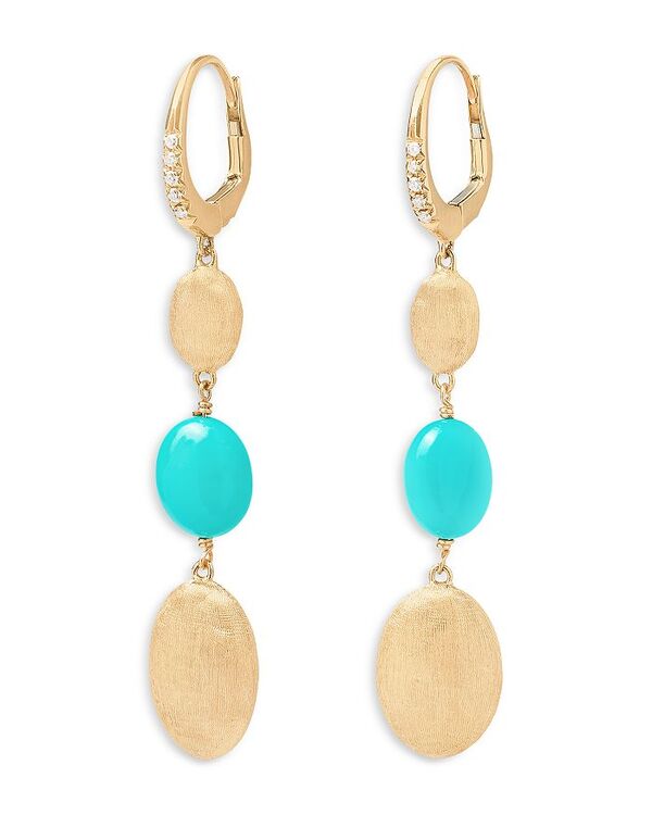 マルコ ビチェゴ レディース アクセサリー ピアス・イヤリング Marco Bicego 18K Yellow Gold Siviglia Turquoise & Diamond Triple Drop Earrings Gold ゴールド
