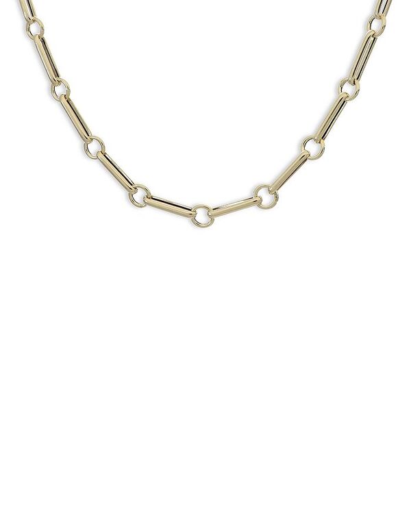 ムーン & メドウ レディース アクセサリー ネックレス・チョーカー・ペンダントトップ レース Moon & Meadow 14K Yellow Gold Polished Bar & Circle Link Necklace 18\