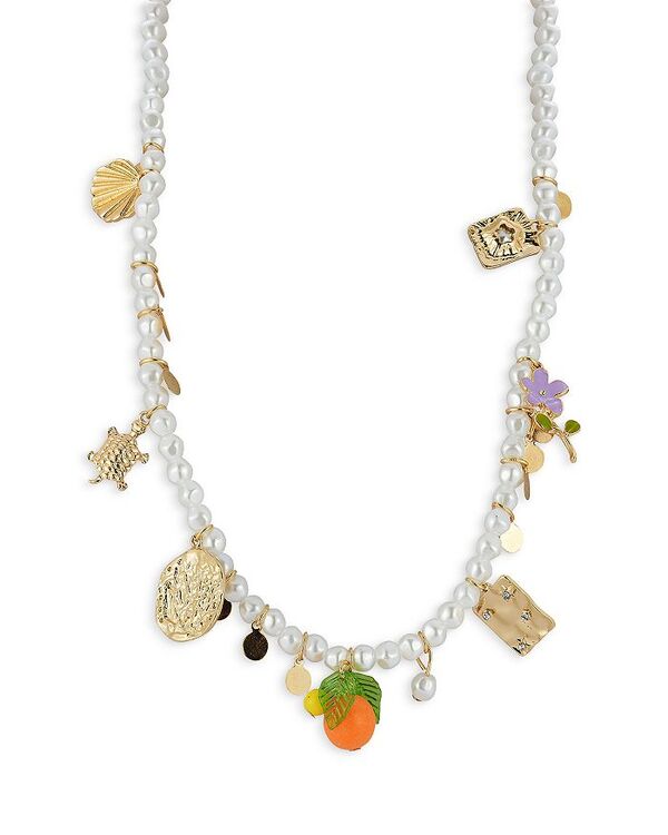 アクア レディース アクセサリー ネックレス・チョーカー・ペンダントトップ レース AQUA Crystal & Imitation Pearl Charm Necklace 16\