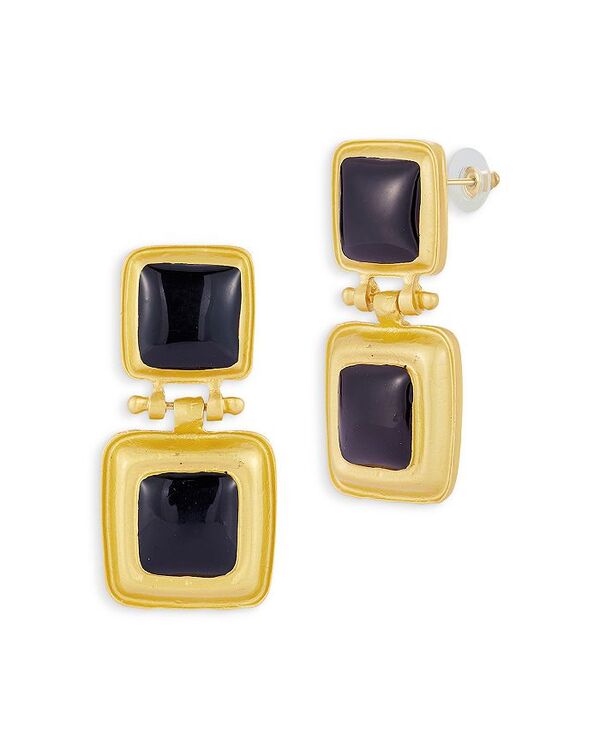 アクア レディース アクセサリー ピアス・イヤリング ヴィンテージ AQUA Black Crystal Vintage Drop Earrings - Exclusive Black/Gold ブラック