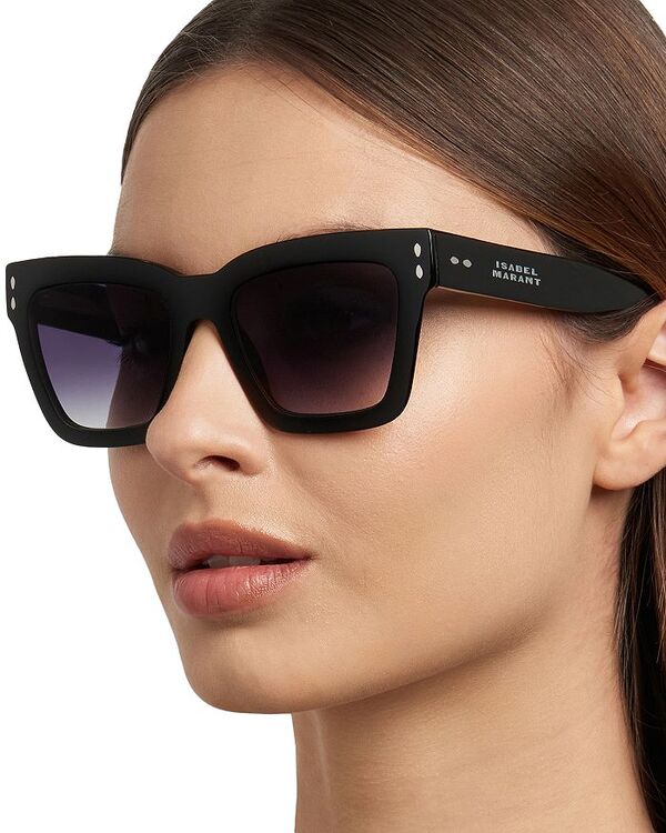 イザベル マラン レディース アクセサリー サングラス・アイウェア Isabel Marant Rectangle Sunglasses 53mm Black/Smoke ブラック 49,680円