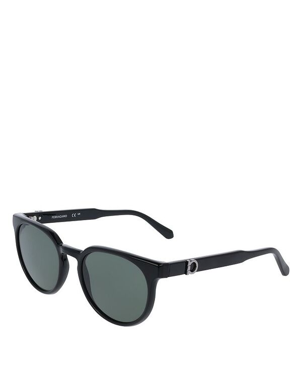 フェラガモ レディース アクセサリー サングラス・アイウェア FERRAGAMO Renew Gancini Round Sunglasses 53mm Black ブラック
