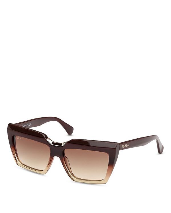 マックスマーラ レディース アクセサリー サングラス・アイウェア Max Mara Spark Rectangle Sunglasses 56mm Brown/Brown ブラウン