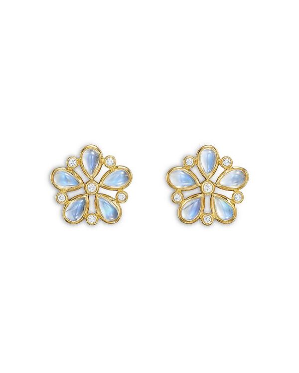テンプル セント クレア レディース アクセサリー ピアス・イヤリング Temple St. Clair 18K Yellow Gold FJ Blue Moonstone & Diamond Luna Flower Stud Earrings Gold ゴールド