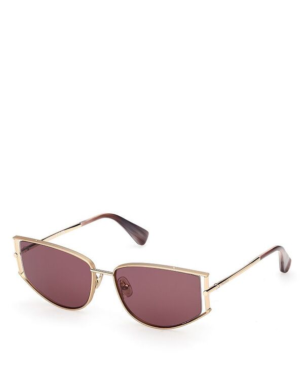 マックスマーラ レディース アクセサリー サングラス・アイウェア Max Mara Cat Eye Sunglasses 58mm Gold/Violet バイオレット