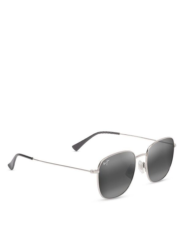 マウイジム レディース アクセサリー サングラス・アイウェア Maui Jim Olali AF Aviator Sunglasses 55mm Shiny Silver シルバー