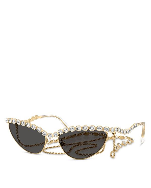 スワロフスキー レディース アクセサリー サングラス・アイウェア Swarovski Cat Eye Sunglasses 59mm Gold ゴールド