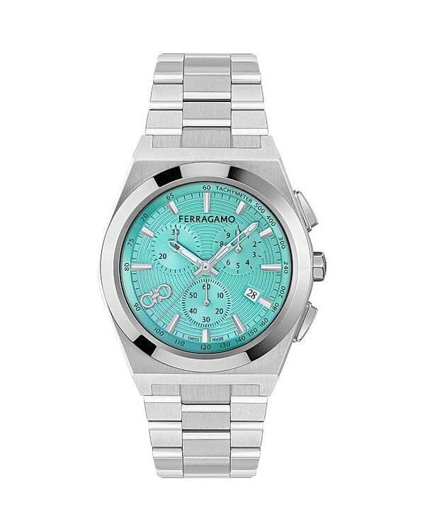 フェラガモ レディース アクセサリー 腕時計 FERRAGAMO Vega Upper East Chronograph 42mm Blue/Silver ブルー