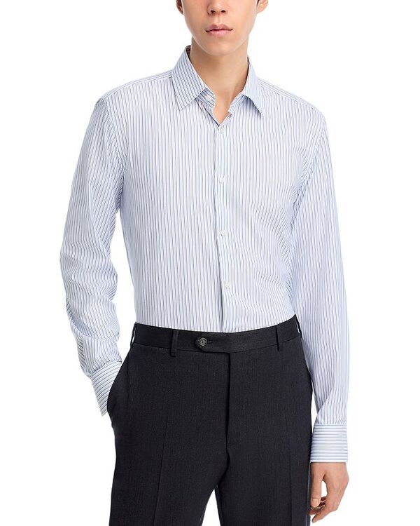 ボス レディース トップス シャツ スリムフィット BOSS Hank Slim Fit Stretch Button-Front Shirt Light Pastel Blue ブルー