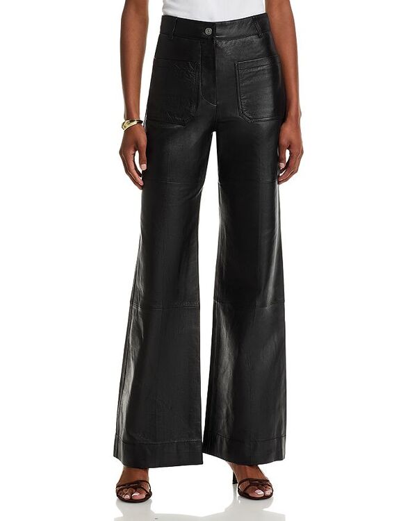 ヴィクトリア ベッカム レディース ボトムス カジュアルパンツ フレア パンツ レザー Victoria Beckham Alina Leather Flared Leg Pants Black ブラック 213,900円