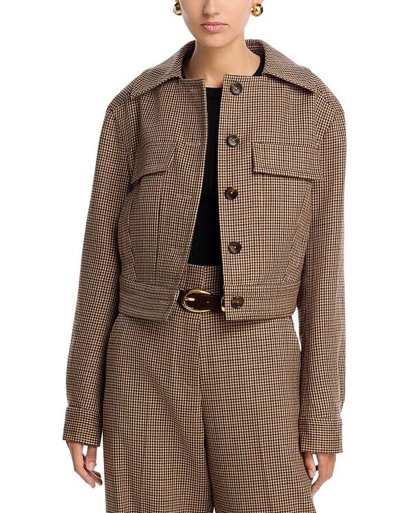 エーエルシー レディース アウター ジャケット・ブルゾン ウール ジャケット A.L.C. Blake Plaid Wool Jacket Tan Multi タン