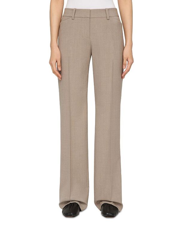 ラファイエットワンフォーエイト レディース ボトムス カジュアルパンツ ストレート パンツ Lafayette 148 New York Reade Mid Rise Straight Leg Pants Hickory Melange｜ReVida 店