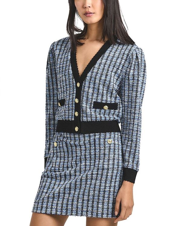 デレクラムテンクロスバイ レディース アウター ジャケット・ブルゾン ツイード カーディガン ジャケット Derek Lam 10 Crosby Tweed Cardigan Jacket Blue Multi ブルー｜ReVida 店