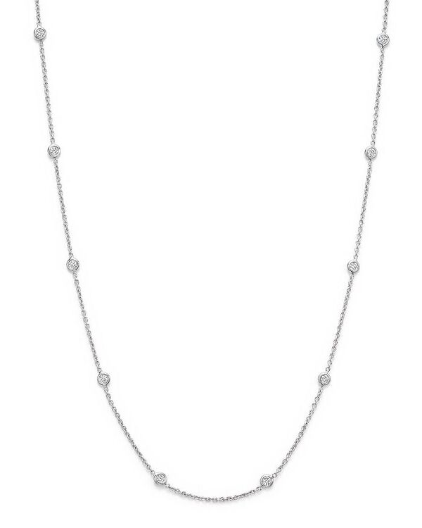 ロバートコイン レディース アクセサリー ネックレス・チョーカー・ペンダントトップ レース Roberto Coin 18K White or Yellow Gold Diamond Station Necklace 16\