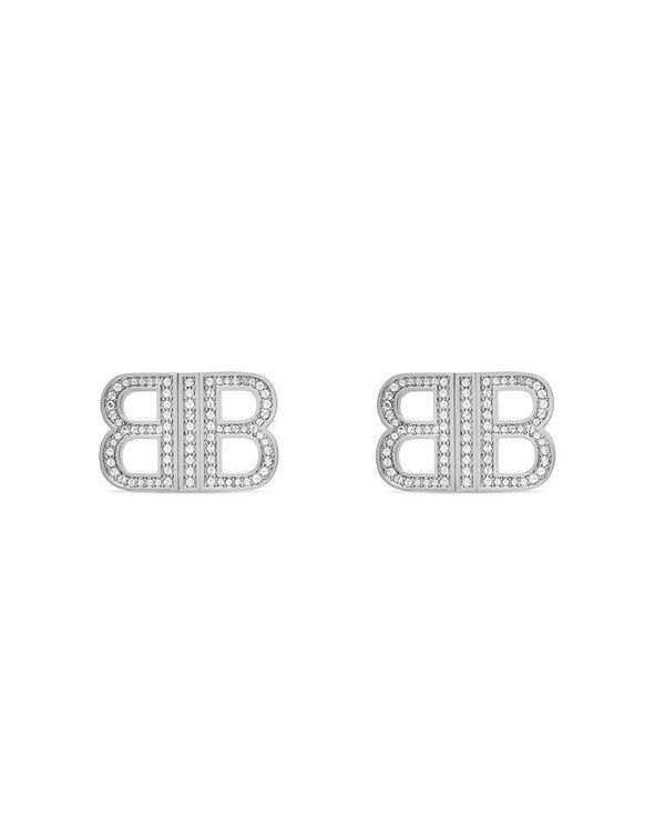 バレンシアガ レディース アクセサリー ピアス・イヤリング Balenciaga BB 2.0 XS Earrings Silver シルバー