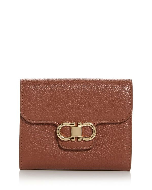 フェラガモ レディース 付属品 がま口 なめし革 FERRAGAMO Gancini Leather Wallet New Cognac レディース財布-財布・ケース-バッグ・小物・ブランド雑貨