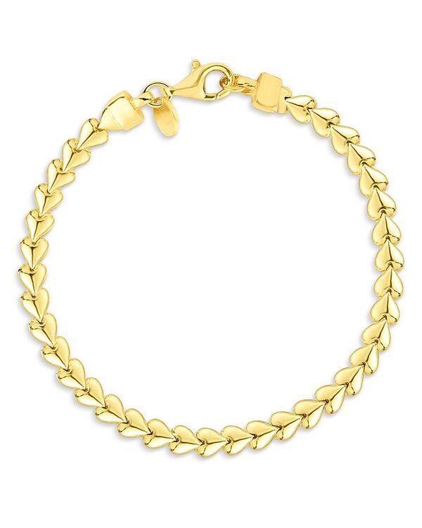 ムーン & メドウ レディース アクセサリー ブレスレット・バングル・アンクレット Moon & Meadow 14K Yellow Gold Heart Link Chain Bracelet Gold ゴールド