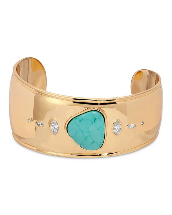 エティカ レディース アクセサリー ブレスレット・バングル・アンクレット Ettika Turquoise Solstice Turquoise & Cubic Zirconia Wide Cuff Bracelet Turquoise ターコイズ
