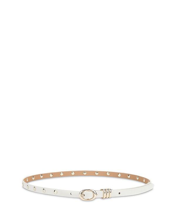 エティカ レディース アクセサリー ベルト レザー Ettika Women's Classic Studded Skinny Leather Belt Vanilla｜ReVida 店