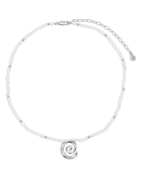 エティカ レディース アクセサリー ネックレス・チョーカー・ペンダントトップ レース Ettika Aura Swirl Cultured Freshwater Pearl Choker Necklace 16\