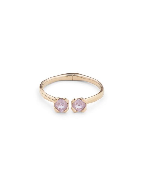 ウノデ 50 レディース アクセサリー ブレスレット・バングル・アンクレット UNOde50 18K Gold Plated Metal Alloy Rigid Bracelet with Inner Spring and Two Pink Faceted Crystals Gold ゴールド