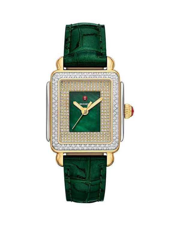 ミッシェル レディース アクセサリー 腕時計 MICHELE Special Edition Deco Madison Mid Pav Watch 29mm x 31mm Green/Green グリーン 422,010円