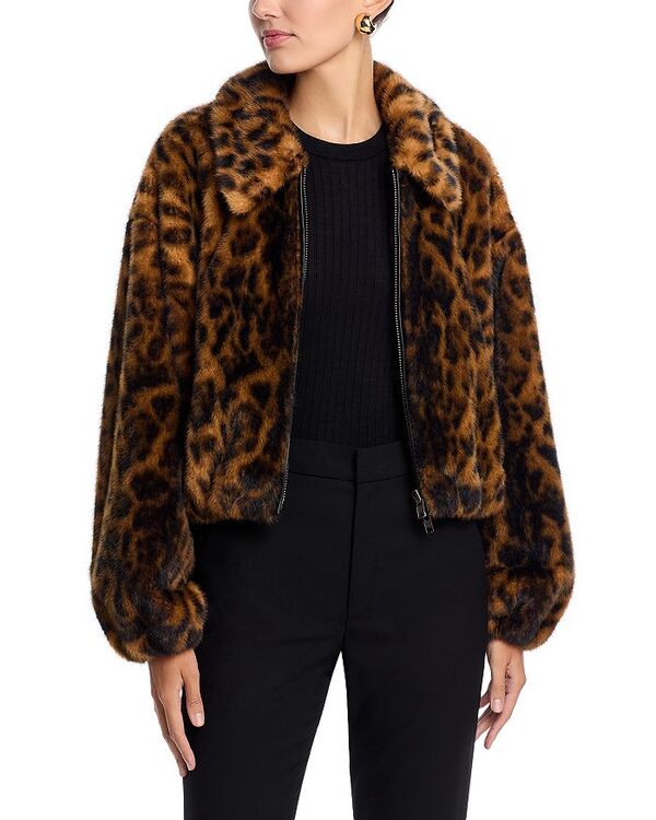 エーエルシー レディース アウター ジャケット・ブルゾン アニマル柄 プリント ジャケット A.L.C. Esme Faux Fur Animal Print Jacket Brown MultI ブラウン