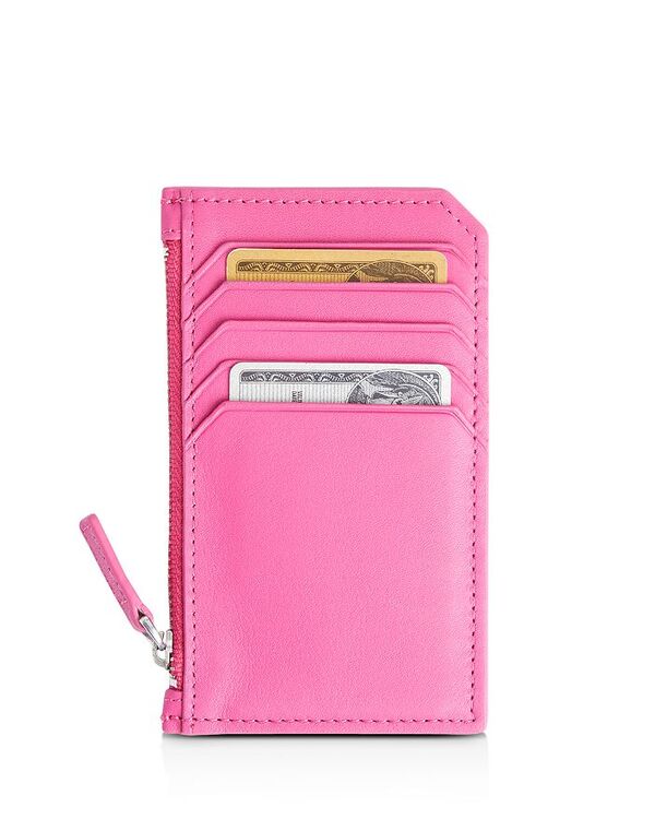 ロイス レディース アクセサリー 財布 レザー ROYCE New York Leather Zipper Credit Card Case Bright Pink ピンク 21,735円