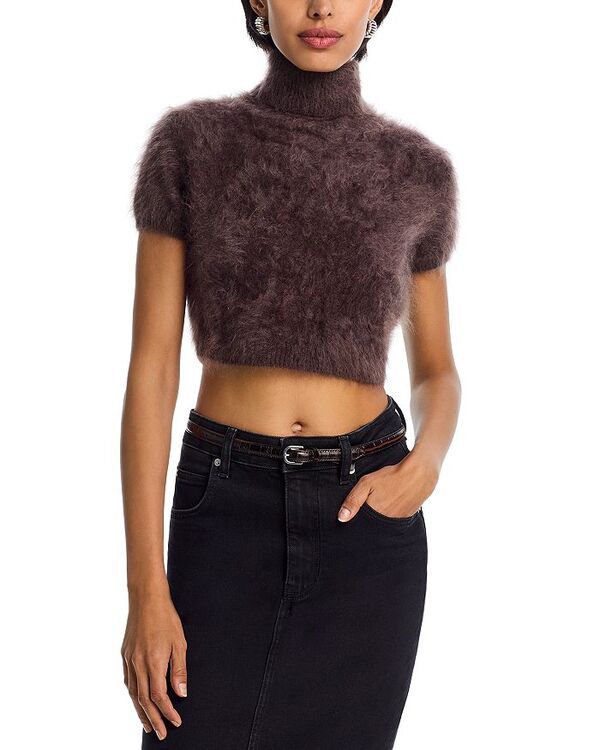 フレーム レディース アウター ニット・セーター タートルネック セーター クロップド FRAME The Teddy Cashmere Cropped Turtleneck Sweater Coffee コーヒー|ReVida 店