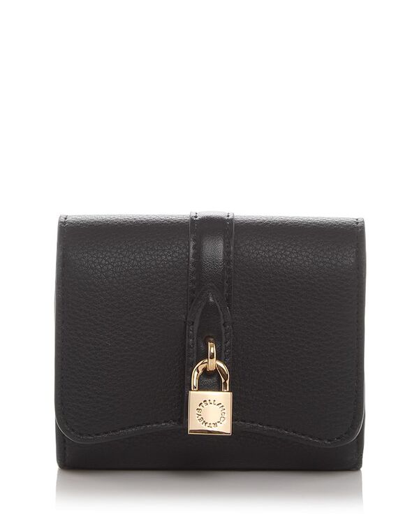 ステラマッカートニー レディース 付属品 がま口 Stella McCartney Ryder Tri-Fold Wallet Black 黒いこと バッグ・小物・ブランド雑貨-財布・ケース
