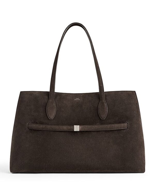 トーテム レディース バッグ トートバッグ スエード TOTEME Large Suede Lounge Tote in Dark Dark Brown ブラウン
