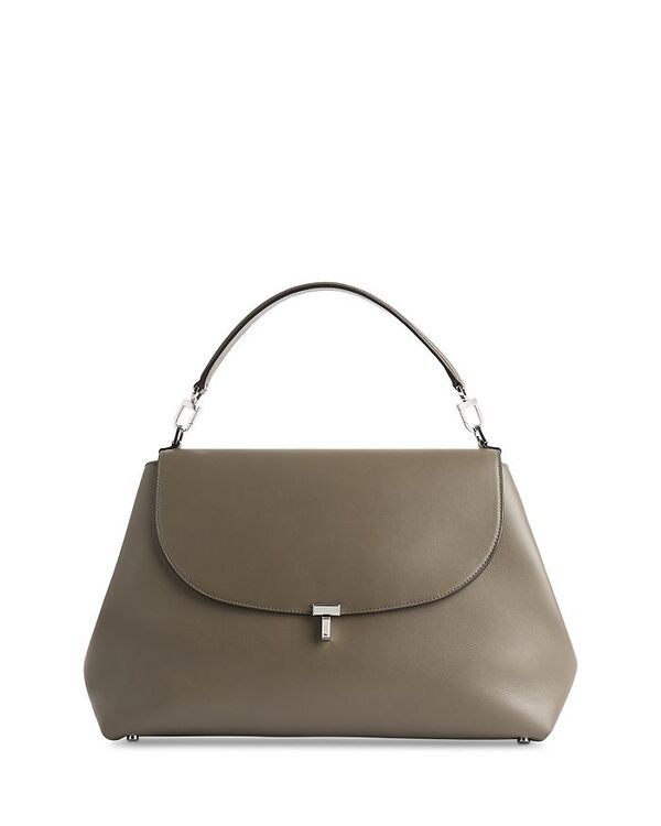 トーテム レディース バッグ ハンドバッグ レザー TOTEME T-Lock Leather Satchel Light Beige ベージュ