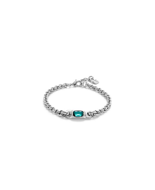 ウノデ 50 レディース アクセサリー ブレスレット・バングル・アンクレット UNOde50 Crystal Link Bracelet Silver シルバー