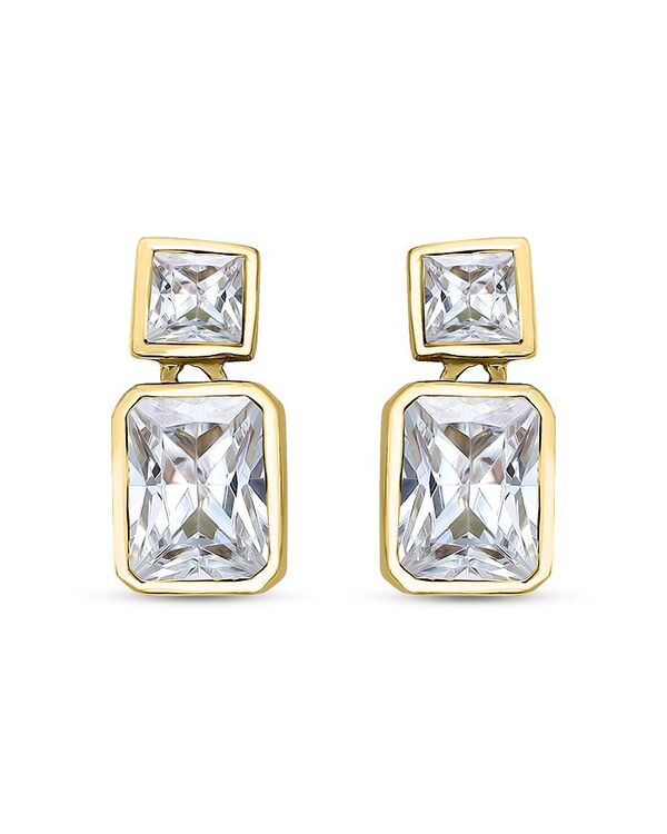 アクア レディース アクセサリー ピアス・イヤリング AQUA Cubic Zirconia Drop Earrings in Sterling Silver or 18K Yellow Gold Plated Sterling Silver 0.6\