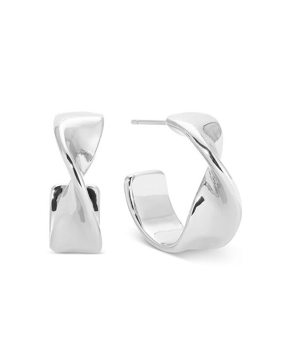 エティカ レディース アクセサリー ピアス・イヤリング Ettika Twist Square Small Hoop Earrings Silver シルバー