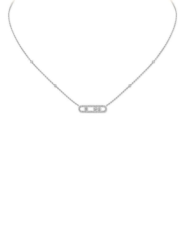 メシカ レディース アクセサリー ネックレス・チョーカー・ペンダントトップ レース Messika Diamond Baby Move Pav Necklace in 18K Gold 17.7\