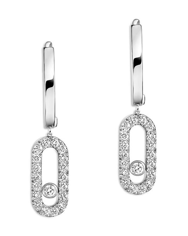 メシカ レディース アクセサリー ピアス・イヤリング Messika Diamond Move Uno Hoop Earrings in 18K Gold 0.19 tcw White Gold ホワイト