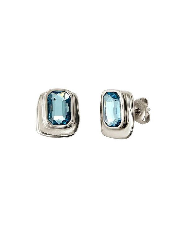 ウノデ 50 レディース アクセサリー ピアス・イヤリング UNOde50 Rectangle Crystal Earrings Blue/Silver ブルー