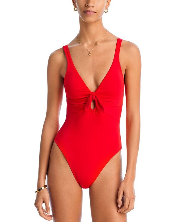 ロビンピッコーネ レディース 水着 上下セット Robin Piccone Ava Knotted One Piece Swimsuit - Exclusive Fiery Red レッド