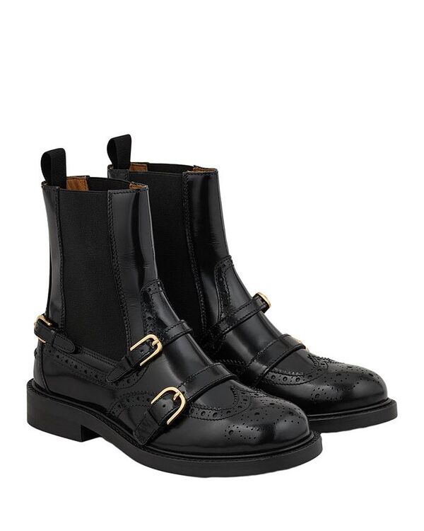 砂子ロ レディース シューズ ブーツ・レインブーツ Sandro Women\u0027s Buckled Boots Black 黒いこと