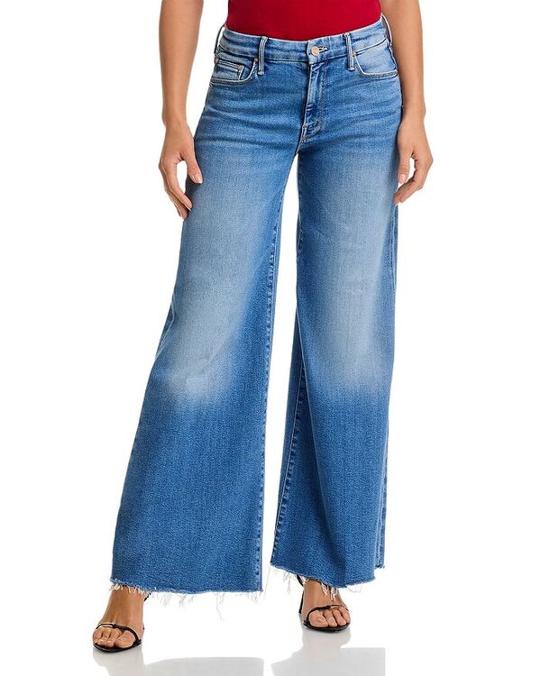 マザー レディース ボトムス デニムパンツ ワイドレッグ プチ ジーンズ MOTHER Petites The Lil Roller Fray Wide Leg Jeans in Fan Favorite Fan Favorite｜ReVida 店