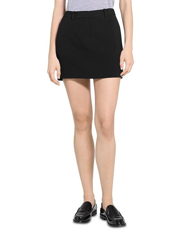 行動論理 レディース ボトムス スコート ミニ Theory Trouser Miniskirt Black 黒いこと