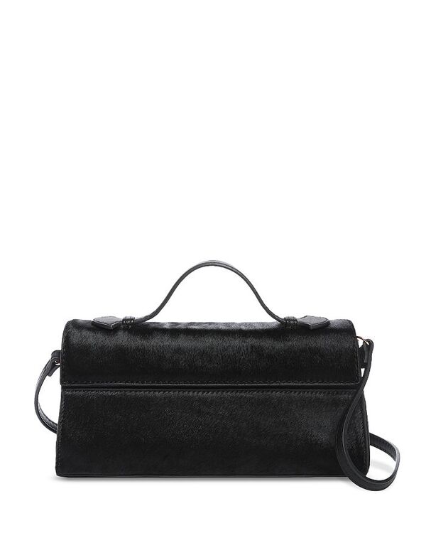 アクア レディース バッグ ショルダーバッグ AQUA East West Calf Hair Top Handle Shoulder Bag - Exclusive Black ブラック