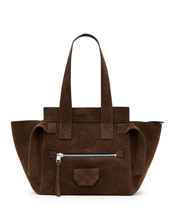 オールセインツ レディース バッグ ショルダーバッグ スエード ALLSAINTS Perez Suede Shoulder Bag Fango Brown ブラウン