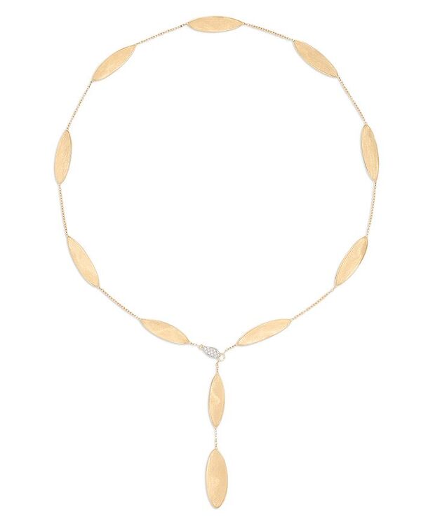 マルコ ビチェゴ レディース アクセサリー ネックレス・チョーカー・ペンダントトップ レース Marco Bicego 18K Yellow Gold Lunaria Twist Textured Link Lariat Necklace 18" Gold ゴールド｜ReVida 店