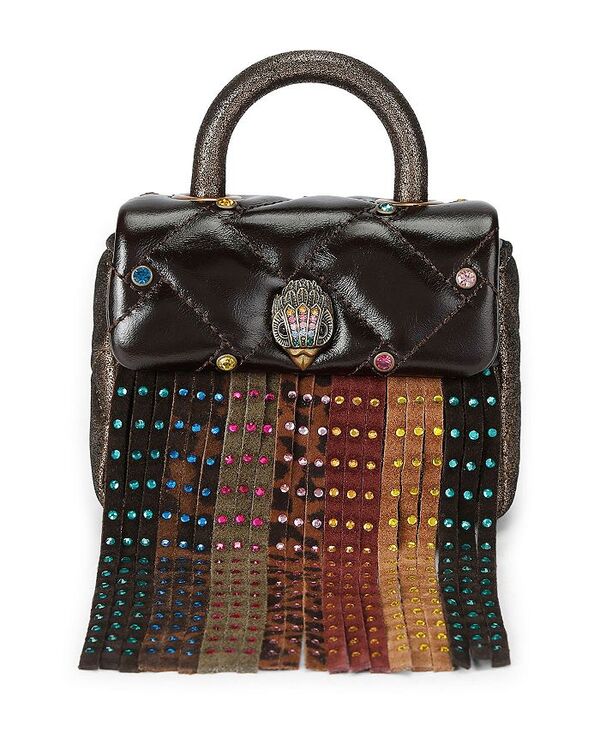 カートジェイガーロンドン レディース バッグ ハンドバッグ KURT GEIGER LONDON Micro Kensington Top Handle Bag Open Brown ブラウン