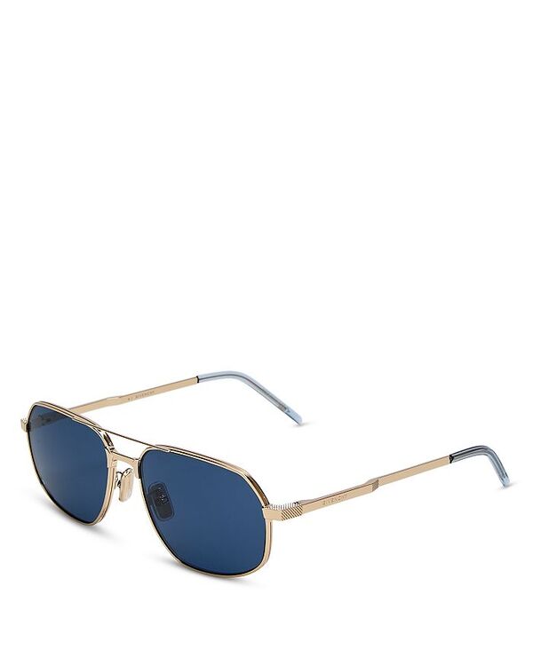 ジバンシー レディース 付属物 サングラス・アイウェア Givenchy Pilot Sunglasses 57粍 Gold/Solid blue 青碧