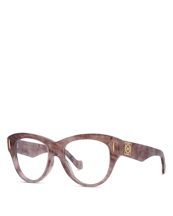 ロエベ レディース 佩び物 サングラス・アイウェア Loewe Anagram Round Eyeglasses 52粍 Pink marble サクラ色