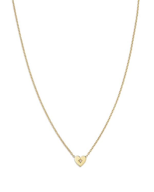 ゾーシッコ レディース アクセサリー ネックレス・チョーカー・ペンダントトップ ミディ レース Zo Chicco 14K Yellow Gold Midi Bitty Symbols Diamond Accent Heart Pendant Necklace 14-16" Gold ゴールド｜ReVida 店